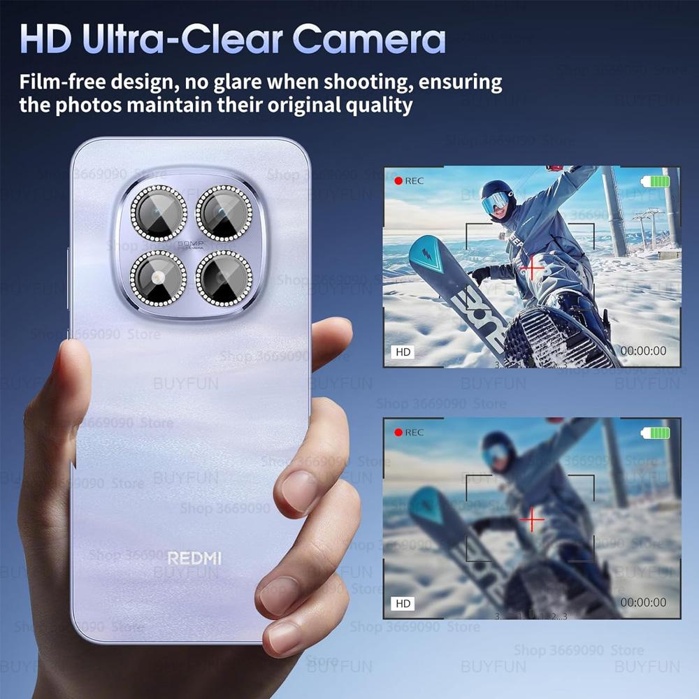 Metal Diamant Linsebeskytter Til Redmi Note 15 Pro Plus Note15 Pro+ 5G 3D Legering Kamera Ring Hærdet Glas Redmy Note15Pro 15Pro 4