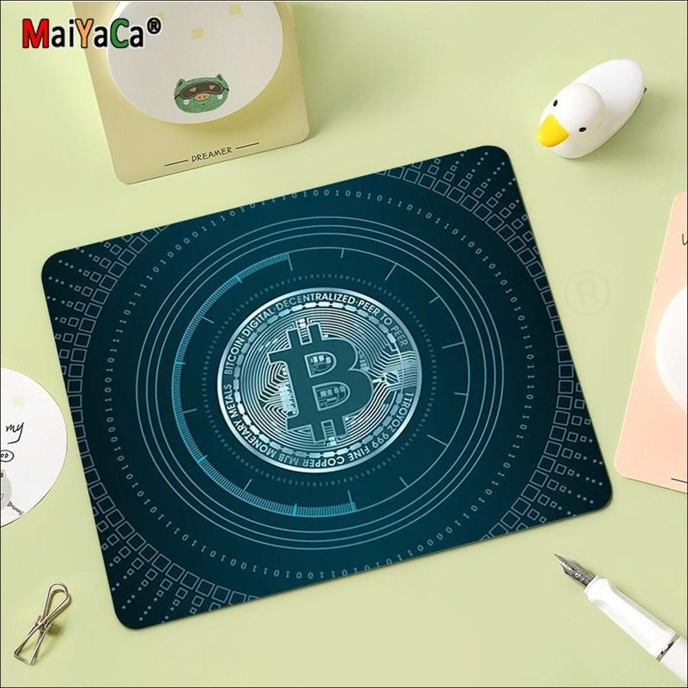Bitcoin Art Mousepad Rubber Small Thickened Mouse Pad Gaming Keyboard Table Mat Office Supplies Room Decor for PC Mouse Carpet