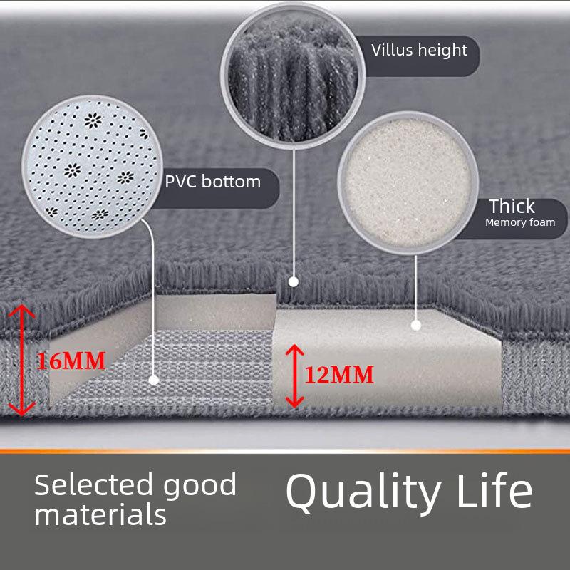 Zagęszczony dywanik podłogowy do łazienki z polaru koralowego - Chłonny, antypoślizgowy podkładka pod stopy na wejście i do toalety