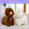 Cute White And Brown Alpaca Plush Toys With Scarves For Children Companionship