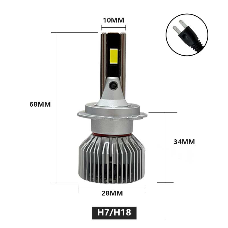 1 Pair Car Headlight Bulbs LED Canbus H7 H11 9005 9006 Fog Bulbs 120W 6500K
