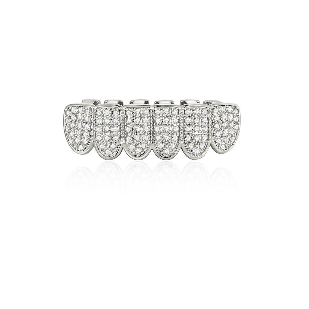 Seks tenner Hip Hop Gull Grillz med Zirkon - Halloween-utgave