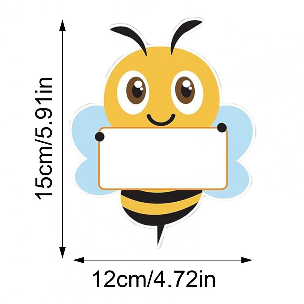 Bulletin Board Bumble Bee Cutouts Bee Shaped Paper Name Tags Student Nameplates for Classroom Cubbies Desks