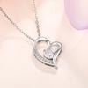 Love-Shaped Necklace For Women, Light Luxury Design Zircon Pendant, Valentine'S Day Gift Item.