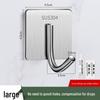 No-Punch Stainless Steel Adhesive Hook for Coats and Hats - Wall-Mounted for Home, Kitchen, and Bathroom Use