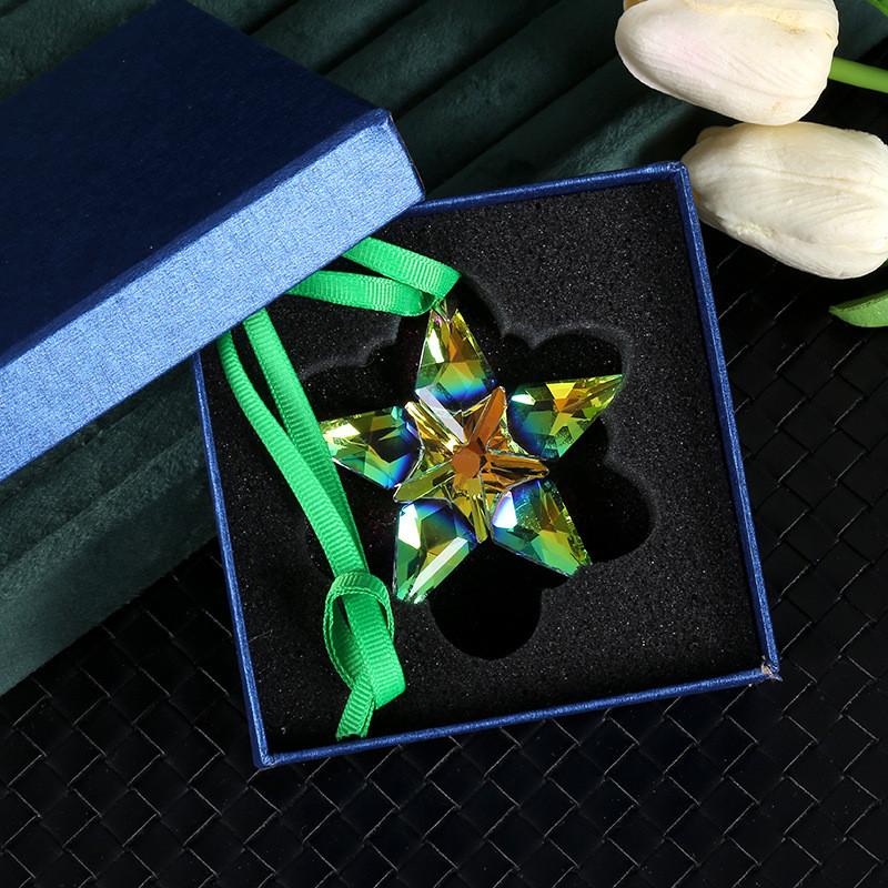 Modern Crystal Car Pendant With Transparent Star For Womens Interior Decor