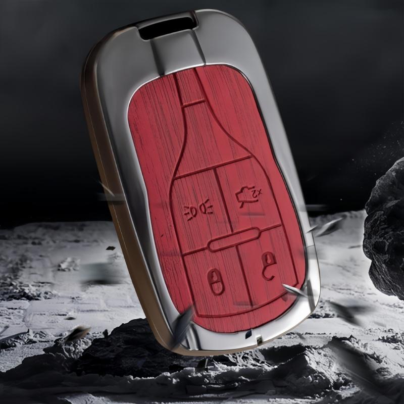 Aesthetic Wooden Pattern Key Cover Suitable For Maserati Ghibli Levante Quattroporte 2014-2024 Accessories