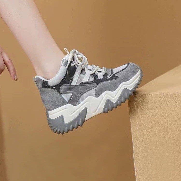 2025 autumn ins tide Korean version of the new dad shoes female students versatile sports shoes street shot heightening shoes female Z310