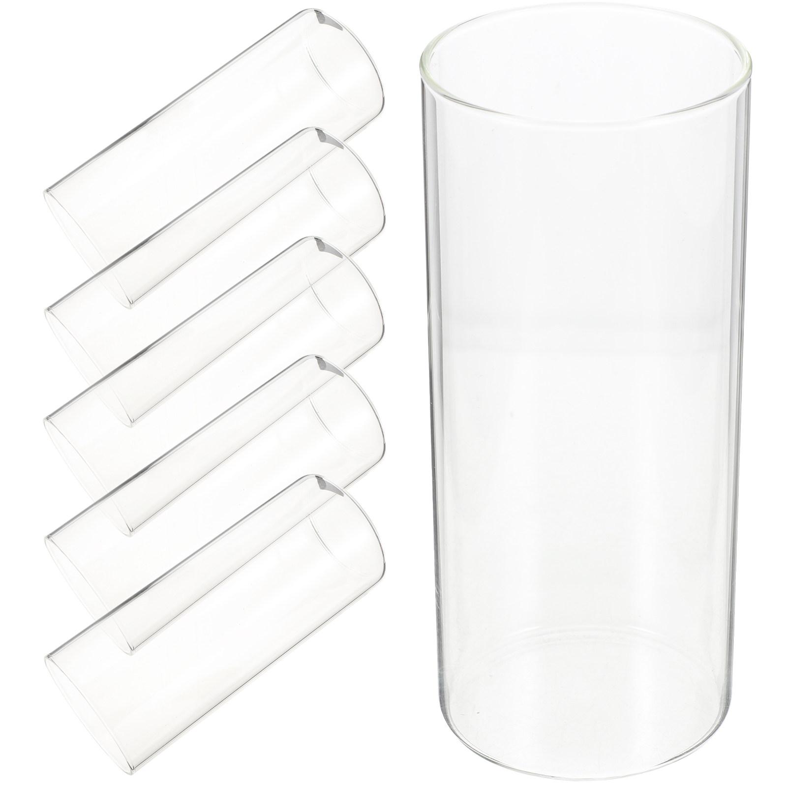 

6Pcs Clear Glass Vase Set Cylinder Vases for Centerpieces Floating Holders Tall Glass Holder for Living Room 18X6cm