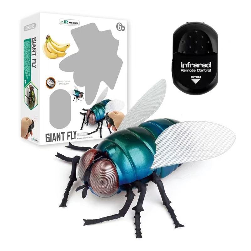Infrared RC Fly Toy Remote Control Realistic Prank Fake Insect Bug Joke Scary Trick Mosca Car Kids April Fools Birthday Gifts