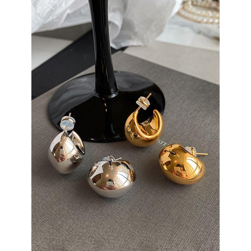 Accessible Luxury Best Selling Metal Silver Female Elegant Stud Earring Water Drop