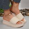 2025 new spring new pearl thick bottom new heightening sandals casual women's slippers