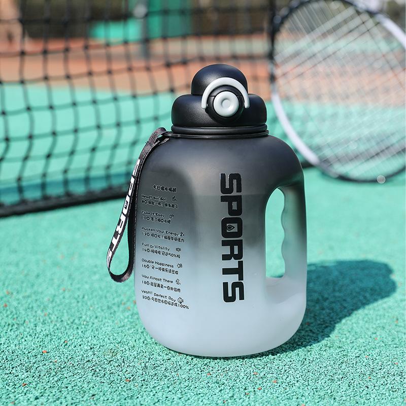 Water bottle Large capacity Internet celebrity ton ton bucket Outdoor high value gradual change Sports kettle Men's fitness drop-resistant plastic cup