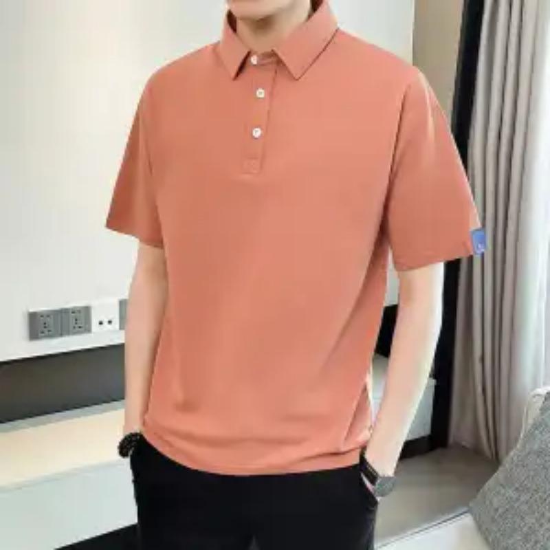 Herren-Poloshirt, einfarbig, locker geschnitten, Kurzarm, Freizeitshirt
