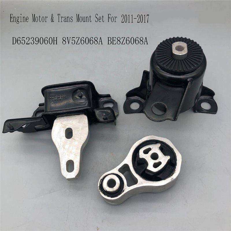 New-3PCS Engine Motor & Trans Mount Set For Ford Fiesta 1.6L Manual 2011-2017 D65239060H 8V5Z6068A BE8Z6068A