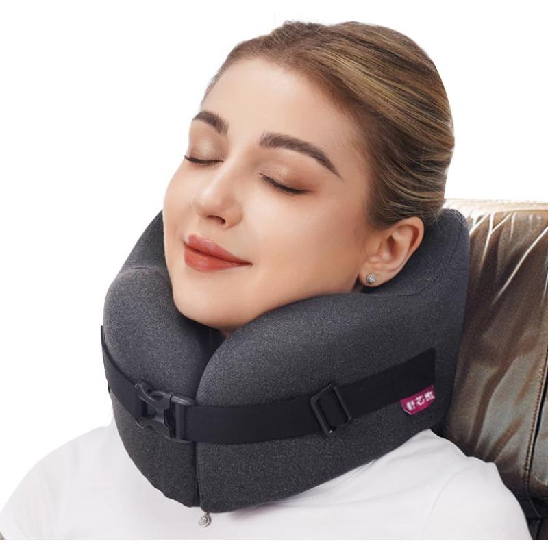 

2025 Neck Pillow Travel Pillow Business Trip Car Nap Cervical Vertebra and Neck Pillow Can Store U-shaped Pillow 12x13cm чёрный