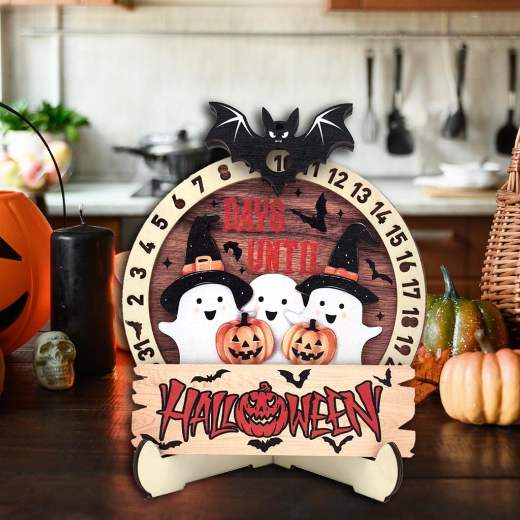 Halloween Advent Calendar Collectible Art Crafts with Base Table Centerpiece Style A