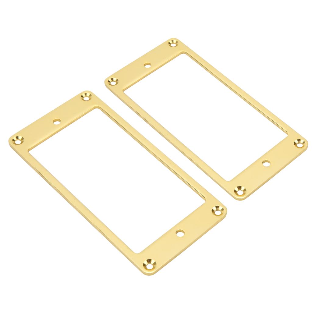 2Pcs Electric Guitar Pickup Ring Metal Flat Mounting Frame Musical Instrument AccessoriesGold