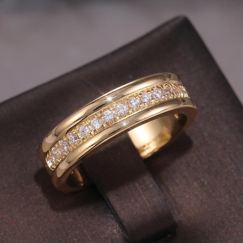 European & American Style Gold-Plated Copper Ring - F433