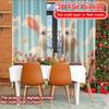Set Of 2 Flat Printing Curtains Without Rod Easter Bunnies Bloom Festival Chic Print Durable Polyester Curtain