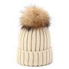 2025 Winter Warm Baby Knit Hat with Double Pom Pom Cachmier Beanie for Toddler 3D Embroidered Winter Accessory