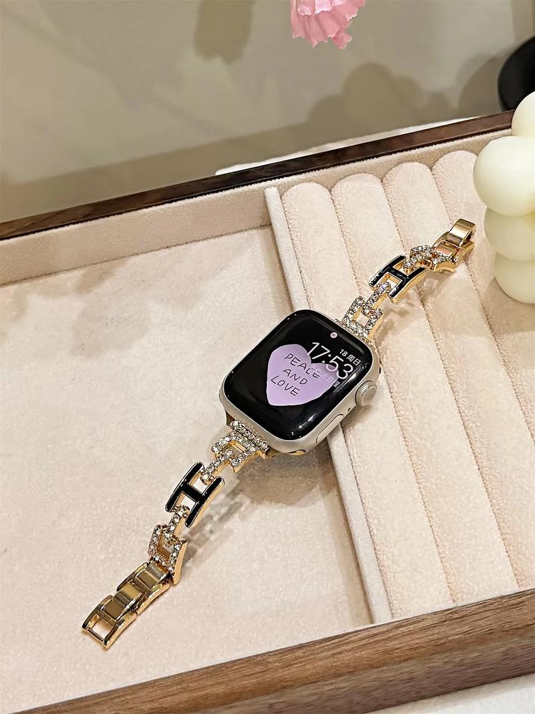 Fashion Metal bracelet For Apple Watch band link women Series 11/8/7/6/10/9 40mm 41mm 38mm 42mm 44mm 45mm 46mm Strap
