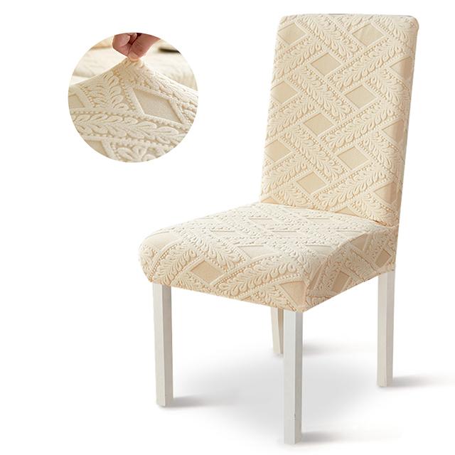 1/2/4/6 PCS New Jacquard Chair Cover Dining Room Stretch Spandex Chair Seat Cover Protector Case For Kitchen Wedding Banquet