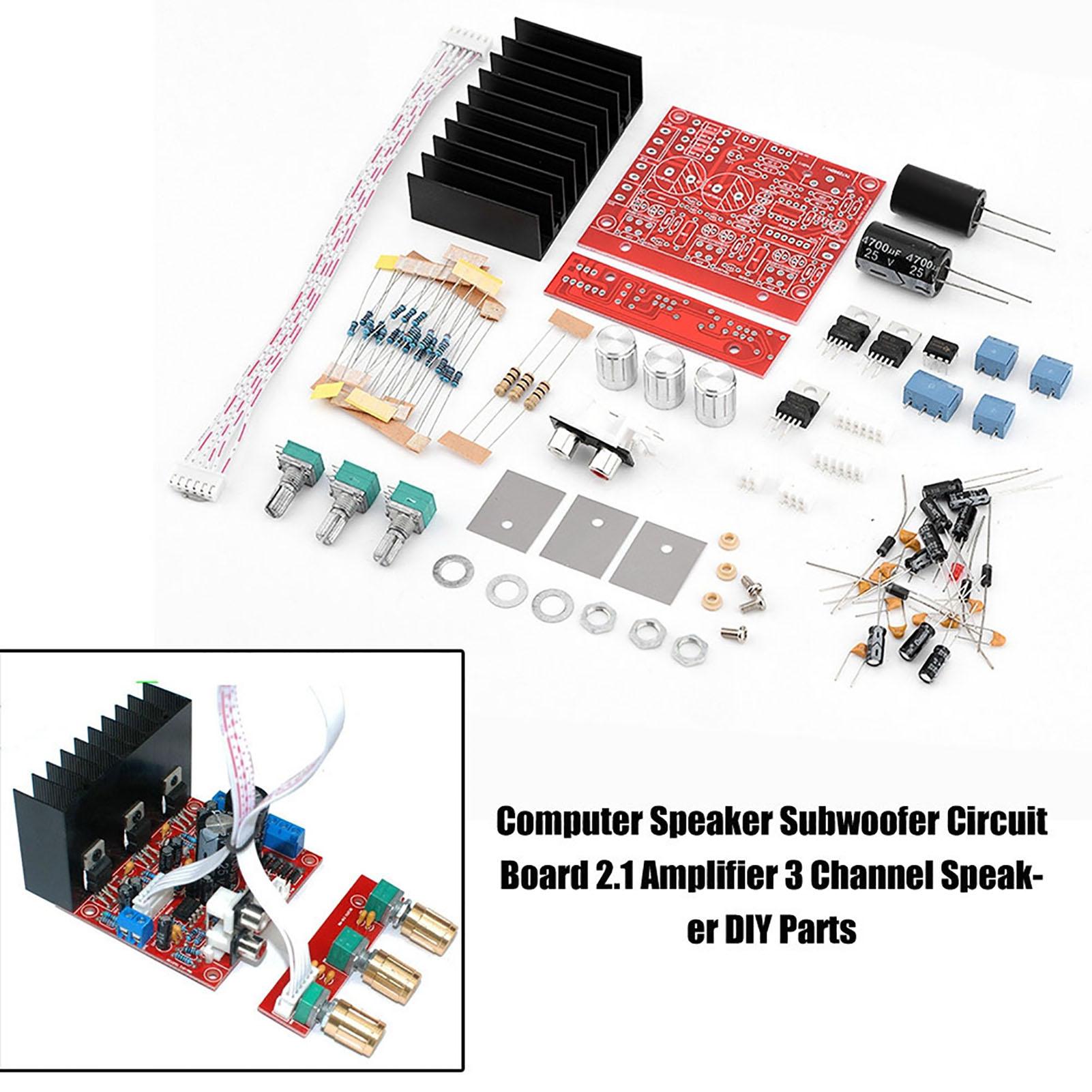 

Computer Speaker Subwoofer Circuit Board 2.1 Amplifier 3 Channel Speaker DIY Parts