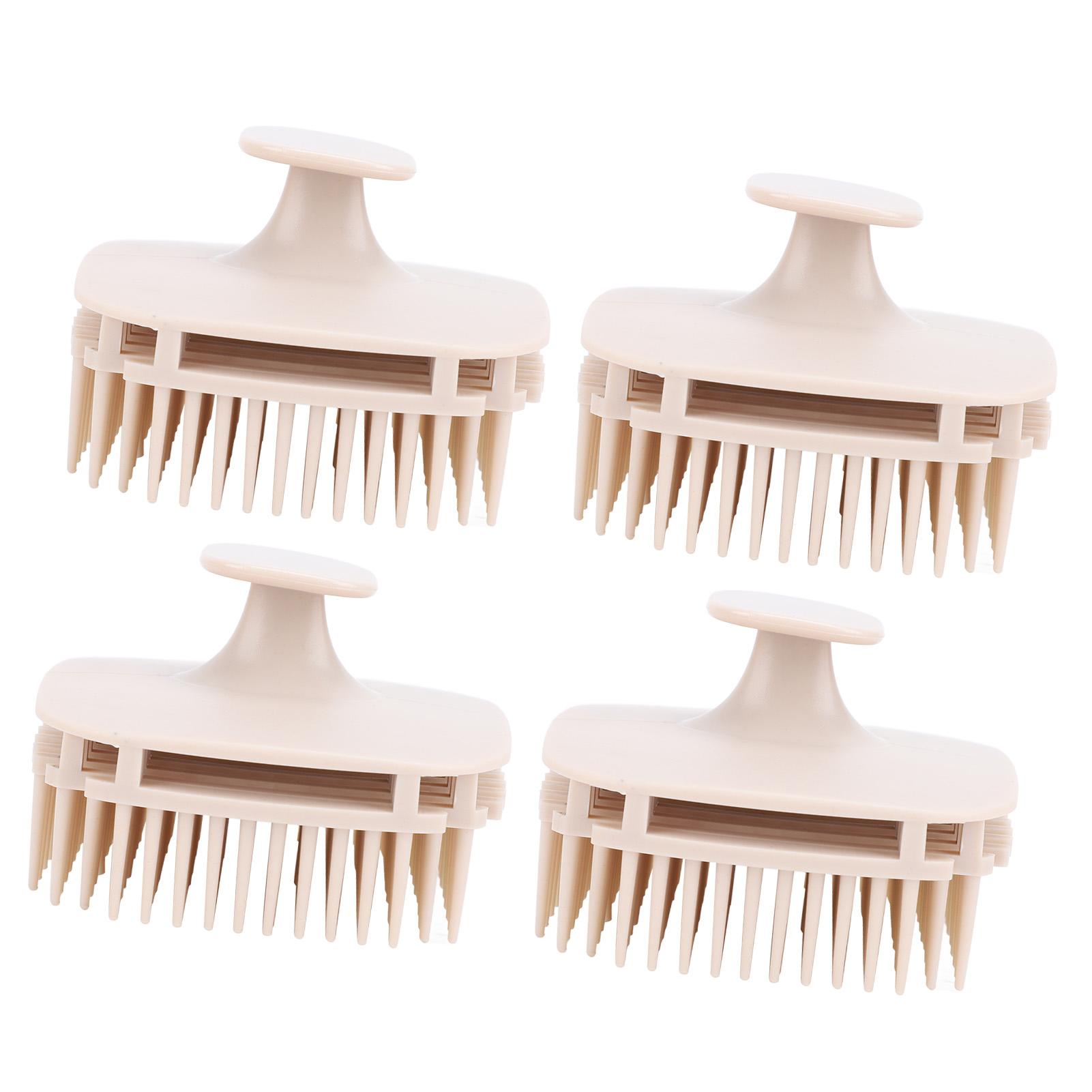 

4PCS Hair Scalp Massager Promotes Circulation Dandruff Removal Cleansing Ergonomic Design Shampoo Brush