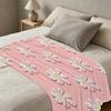 Floral Flannel Blanket,No Shedding Soft Cozy Warm Breathable Ideal for Home, Movie Nights, Christmas & Halloween Decor