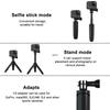 for Gopro Vlog Tripod Foldable Tripod Mini Portable Monopod for Go Pro Hero 11 10 8 7 Black Session Osmo Action Camera Accessory