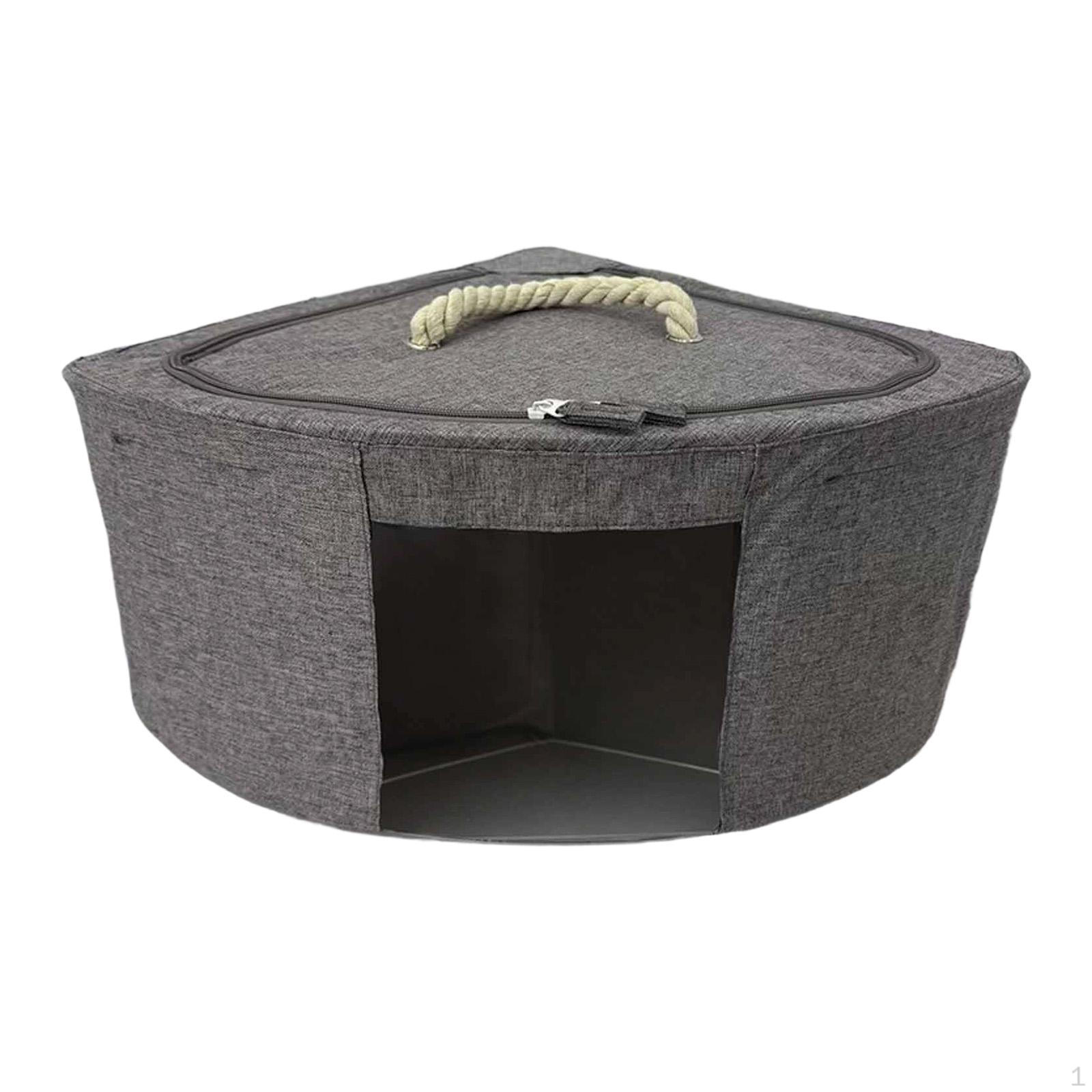 

Corner Basket, Organizer Box, Clothes Storage Triangle Box for Entryway, Living Room, Closet, 38cmx38cmx23cm Gray