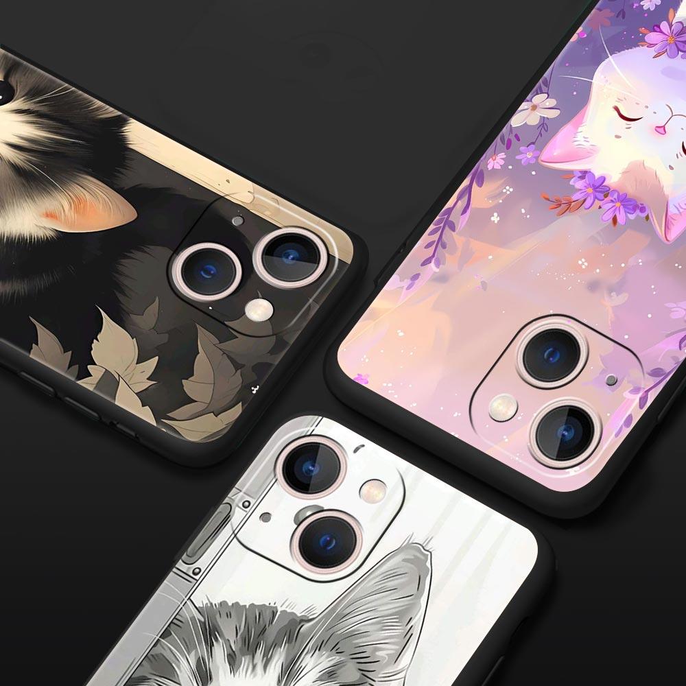 Daily Life of Cute Cats Phone Case For iPhone 16e 15 14 13 12 11 Pro Max XS X XR SE 7 8 Plus Shell iPhone 16 Soft TPU Cover