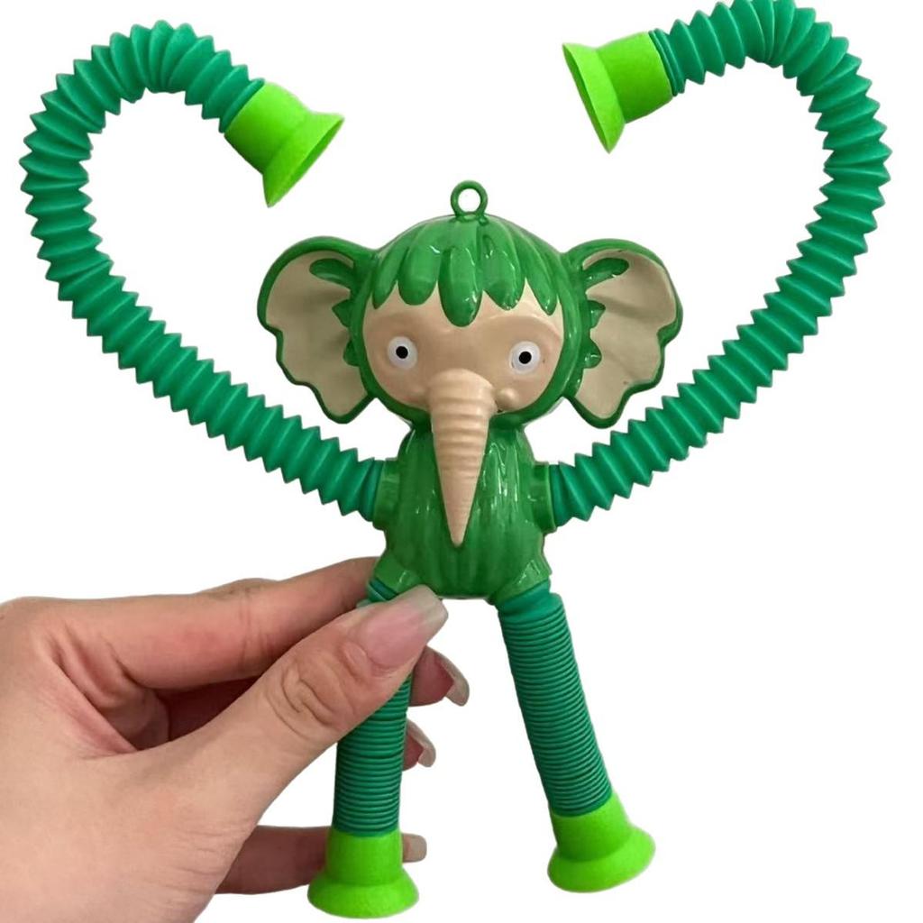 Shark Telescopic Stretch Stick: Versatile Cartoon Suction Cup Decompression Toy for Kids Inspired by Shan Hai Jing.