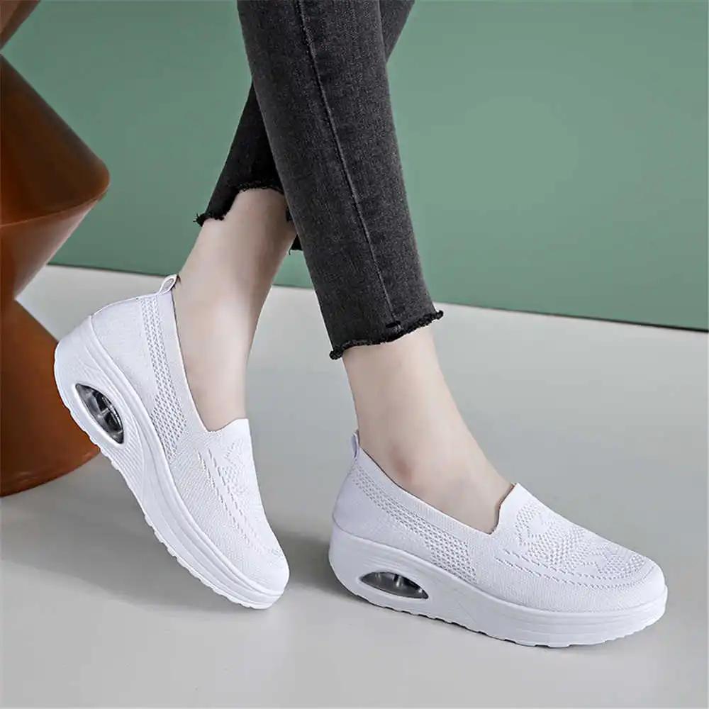 Fashion Appearance Increases Without Lace Platforms Heels Dress Walking Sneakers For Women Thick Sole Sports Shoes Women Outing