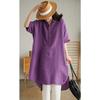 Einfarbiges einteiliges Sommer-Hemdkleid mit Kragen