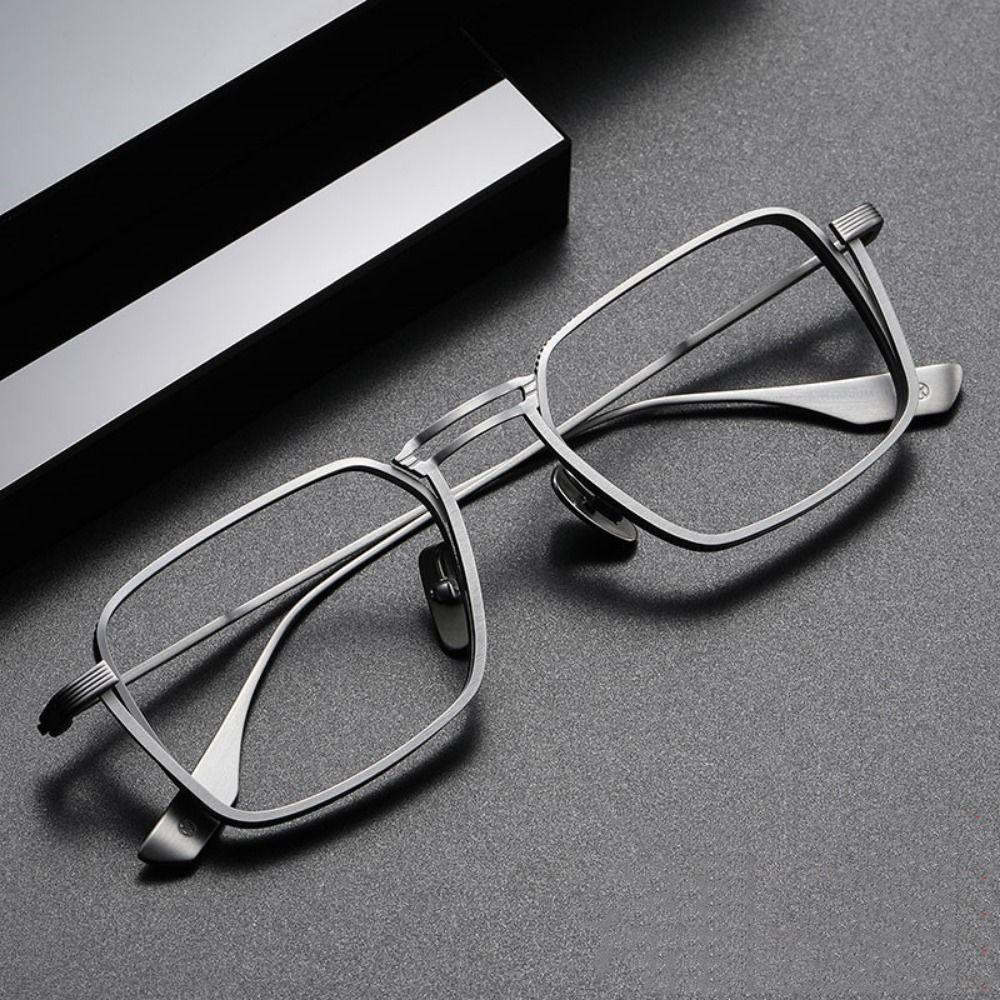 Metal Frame Anti Blue Light Glasses Square Frame Optical Eyeglasses Men's Eyewear  Reading