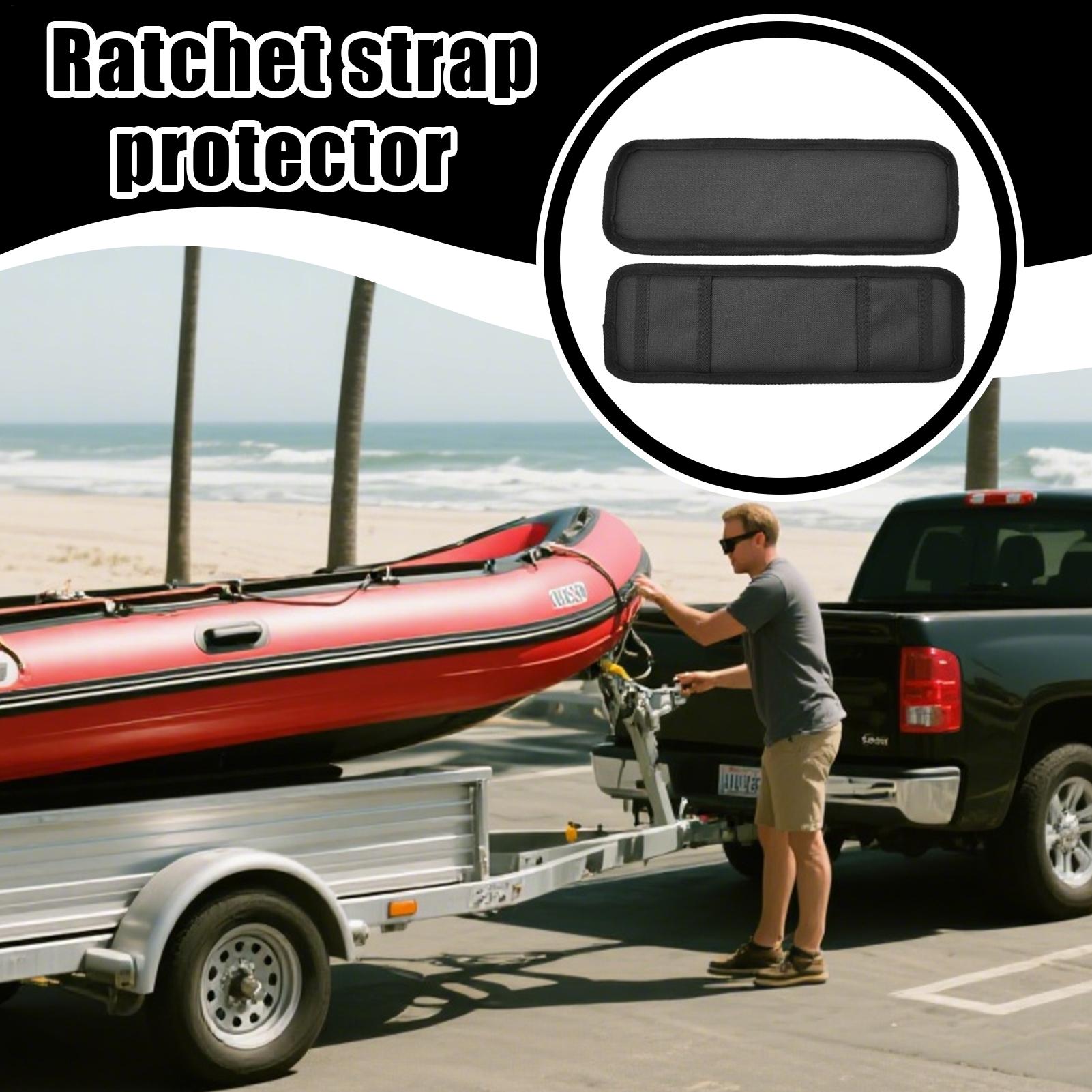 Ratchet Strap Protector Sleeve 2 Pieces Boat Ratchet Straps Protector Polyester Adjustable Guard During Transport Moving Pool China Mainland