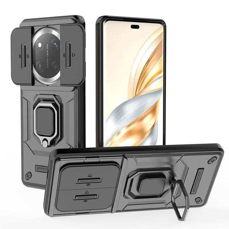 Applicable to Huawei Honor X70 Battle Bear Mobile Phone Case Push Window Bracket Honor X9D Anti-drop X9C Protective Case X9B