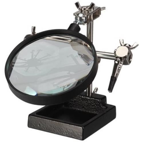 Velleman loupe 175 x 135 mm 1:1,75 acier inoxydable/verre noir