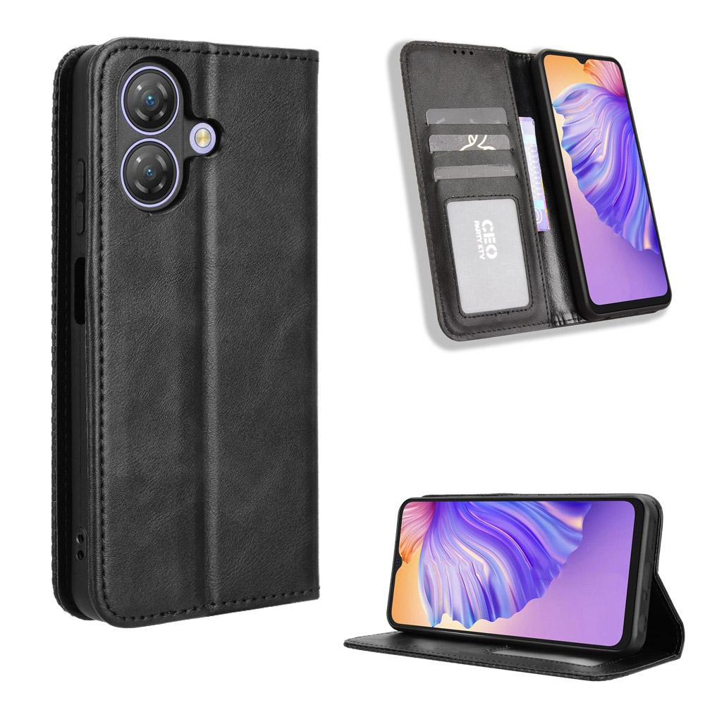 

Шкіряний чохол Flip Cover для Ulefone Note 21 [Flip Vintage Leather] Гаманець Протиударний міцний ретро-чохол для телефону for Ulefone Note 21 золотий