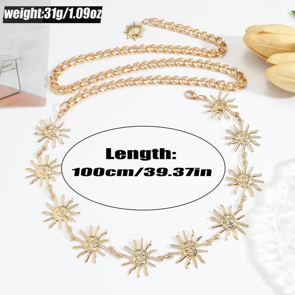 Bohemian Retro Metal Waist Chain for Women - Ethnic Style Body Jewelry