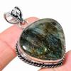 Labradorite Gemstone Handmade 925 Sterling Silver Jewelry Pendant 1.89" O9g13