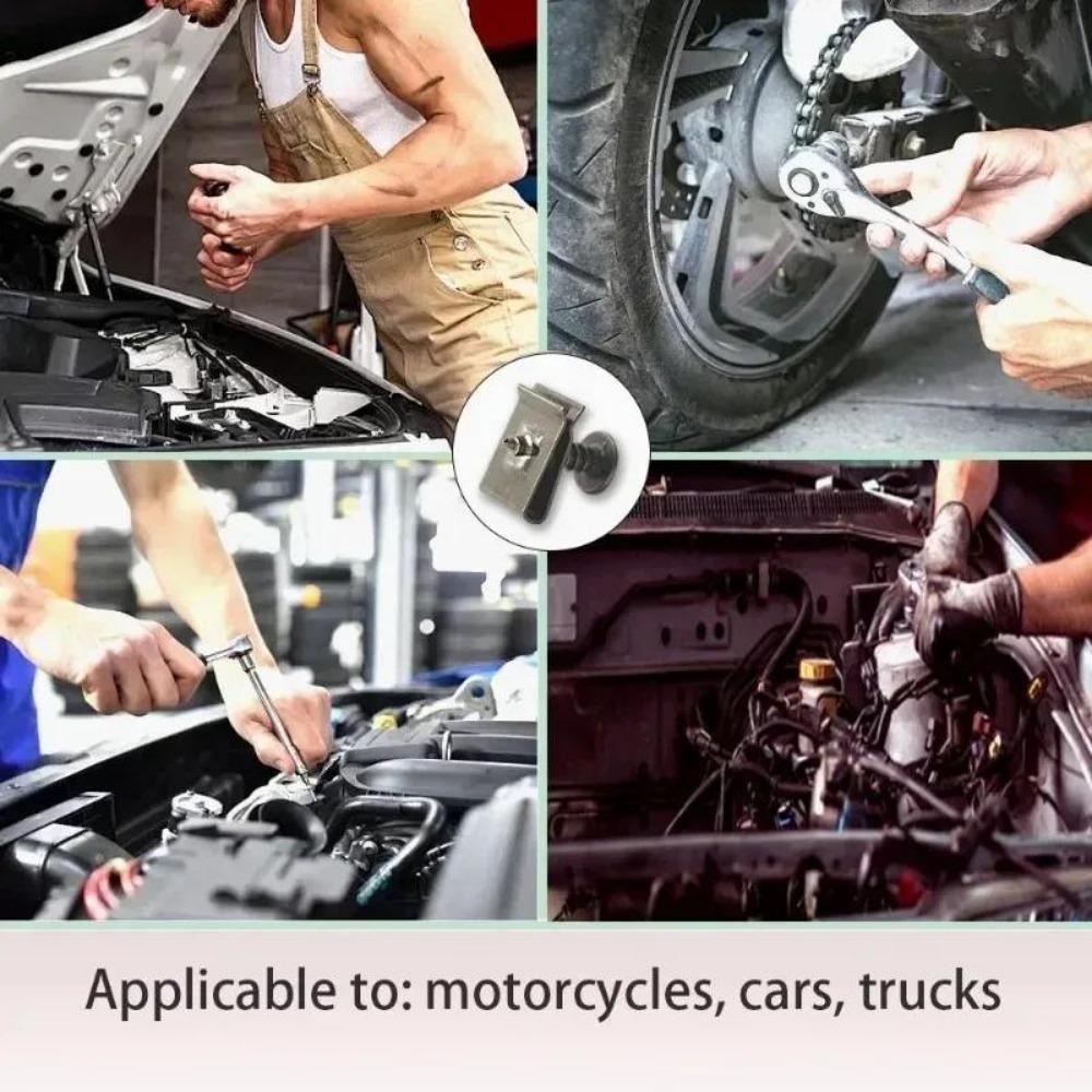 200Pcs Mixed Car Motorcycles Metal Screw Tapping Fastener Clips with Screw Anti-rust Protection Clip Screw Buckle Iron Sheet
