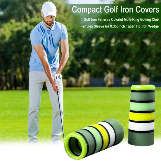 Färgade Multi-Ring Ferrules för Golfjärn, Golfklubba Ferrules Hylsa för 0.355 tum Konisk Spets Järn Wedge