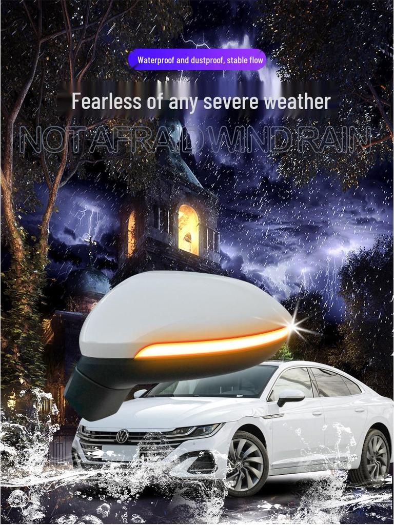 Volkswagen Weilan Wagon Rearview Mirror Blue Sequential Turn Signal Light