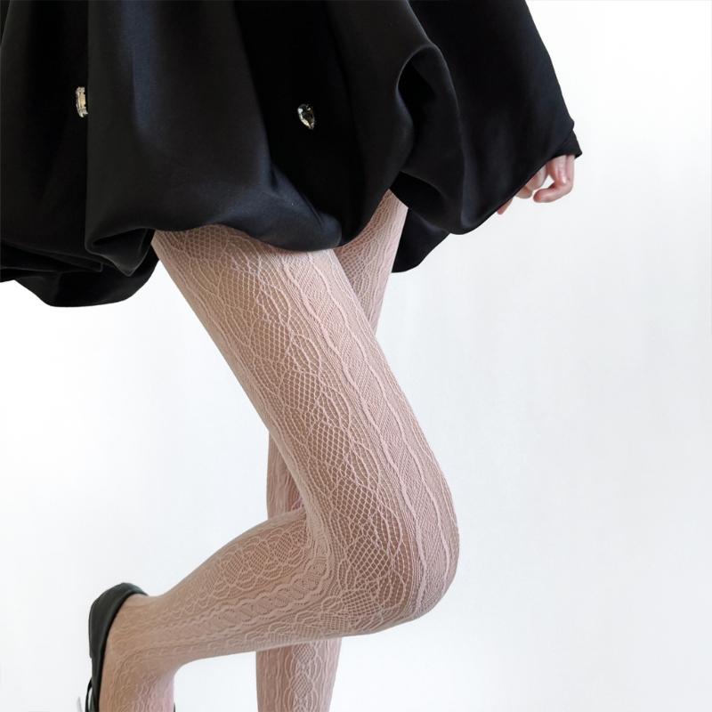 Patterned Fishnet Stockings Leggings,High Waist Tights Stockings for Women,Fishnets Thigh High Stockings Pantyhose