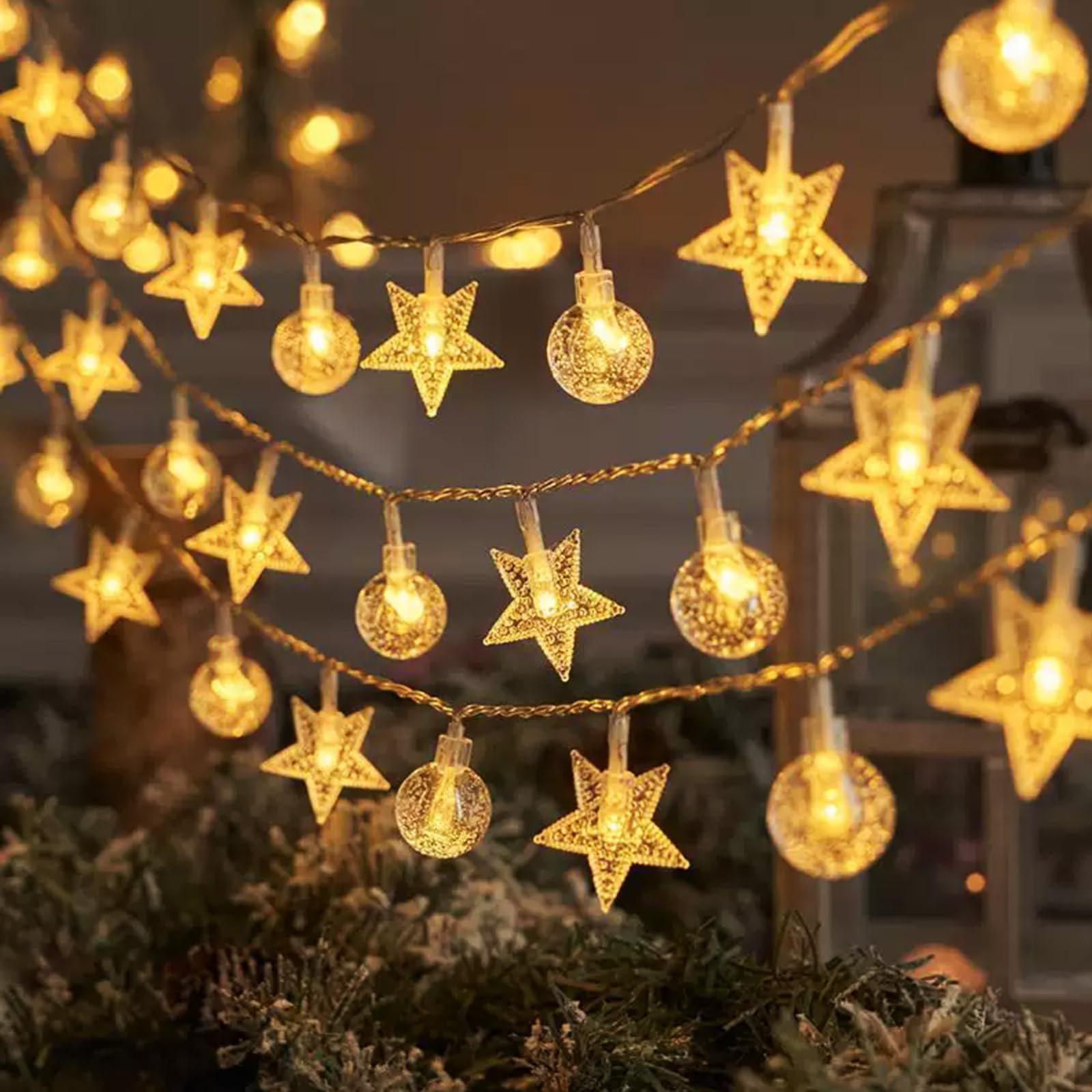 

Освещение Fairy LED LED Star USB String для помещений, ночников, садов, водонепроницаемый и подходит для новых декоративных теплых цветов, света, лампочек,