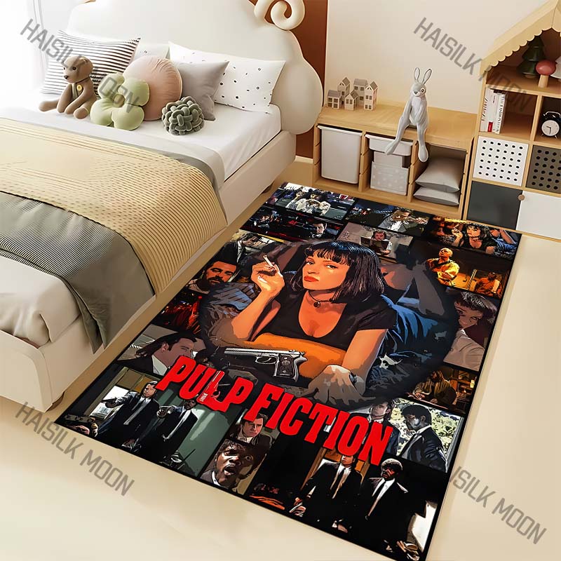 1PC Movie collage, central woman smoking Carpet for Living Room Bedroom Sofa Home Decor Rus Non-slip Floor Mat Luxury Gift