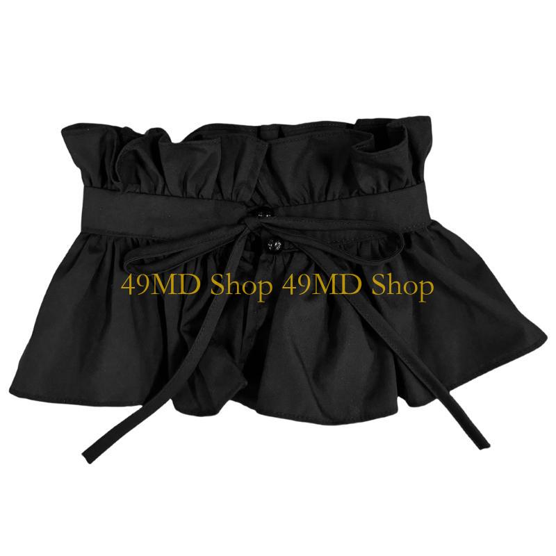 

49MD Victorian Ruffled Shawl Collar Decorative Medieval Cosplay